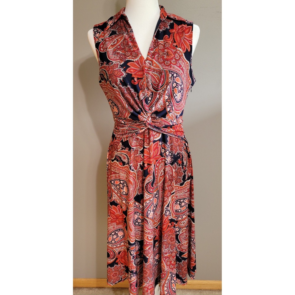 Tommy Hilfiger Paisley Twist Knot Dress